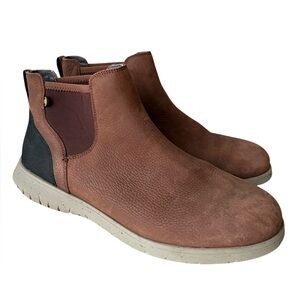 Mens‎ Bogs Spruce Chelsea Brown Leather Ankle Boots Waterproof Size 12 M